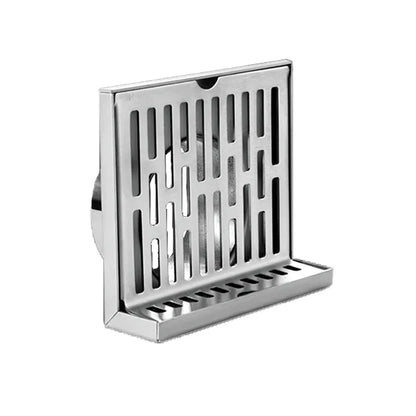 Hongdec HD42805 304 Stainless Steel Modern Square Hotel Bathroom Floor Drain Right Angle Design Electroplated 3-Year Warranty