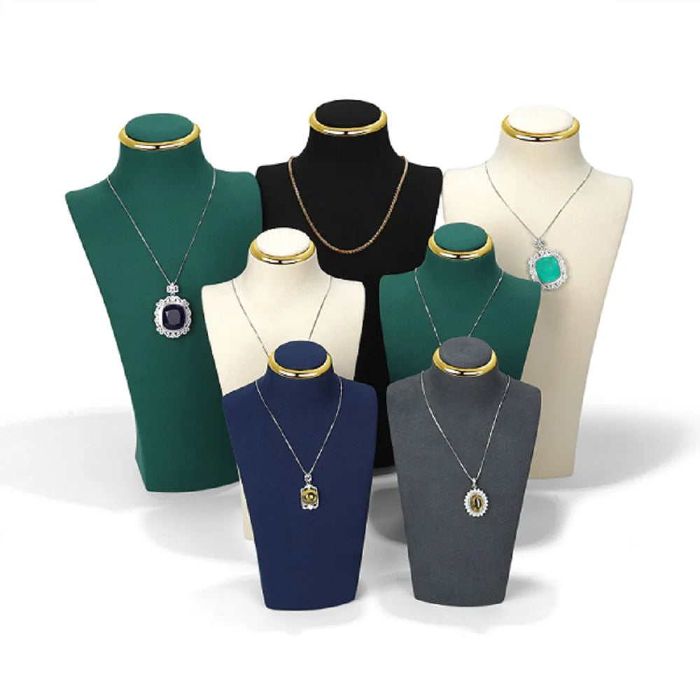 Jewelry Display Stand Jewellery Mannequin Jewelry Stand Set Jewelry Display Velvet Necklace Holder Jewellery Display Necklace