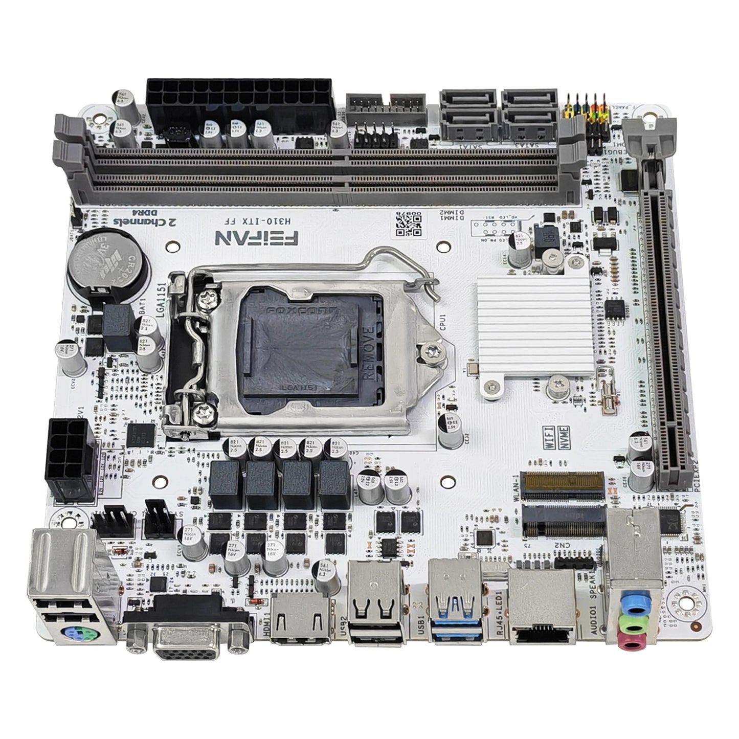 FEIFAN New H310 ITX White Motherboard Intel 6/7/8/9th Gen LGA1151 Double 32GB DDR4 VGA for M.2 SATA Desktop