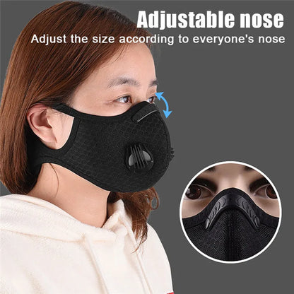Sport Face Mask Activated Carbon Filter Dust Mask PM 2.5 Anti-Pollution Running Training MTB Road Bike Cycling Mask