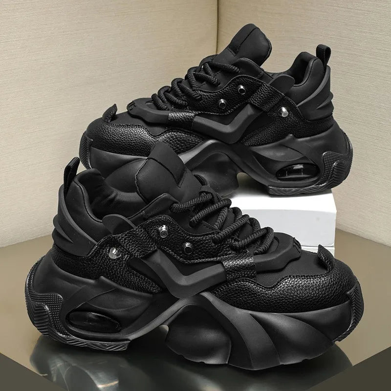 Breathable Summer New Thick Soles with Increased Inner Height Small White Shoes Men's Trendy and Versatile Casual Board Shoes