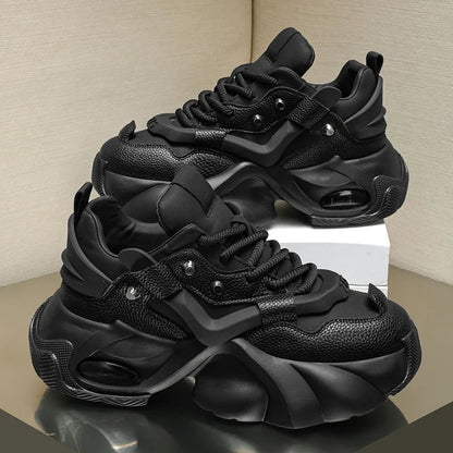 Breathable Summer New Thick Soles with Increased Inner Height Small White Shoes Men's Trendy and Versatile Casual Board Shoes