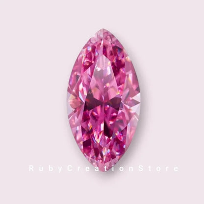 Best Pink Marquise Moissanite Stone VVS1 Clarity, Loose Gemstone for Jewellery for Jewelry Making All Sizes