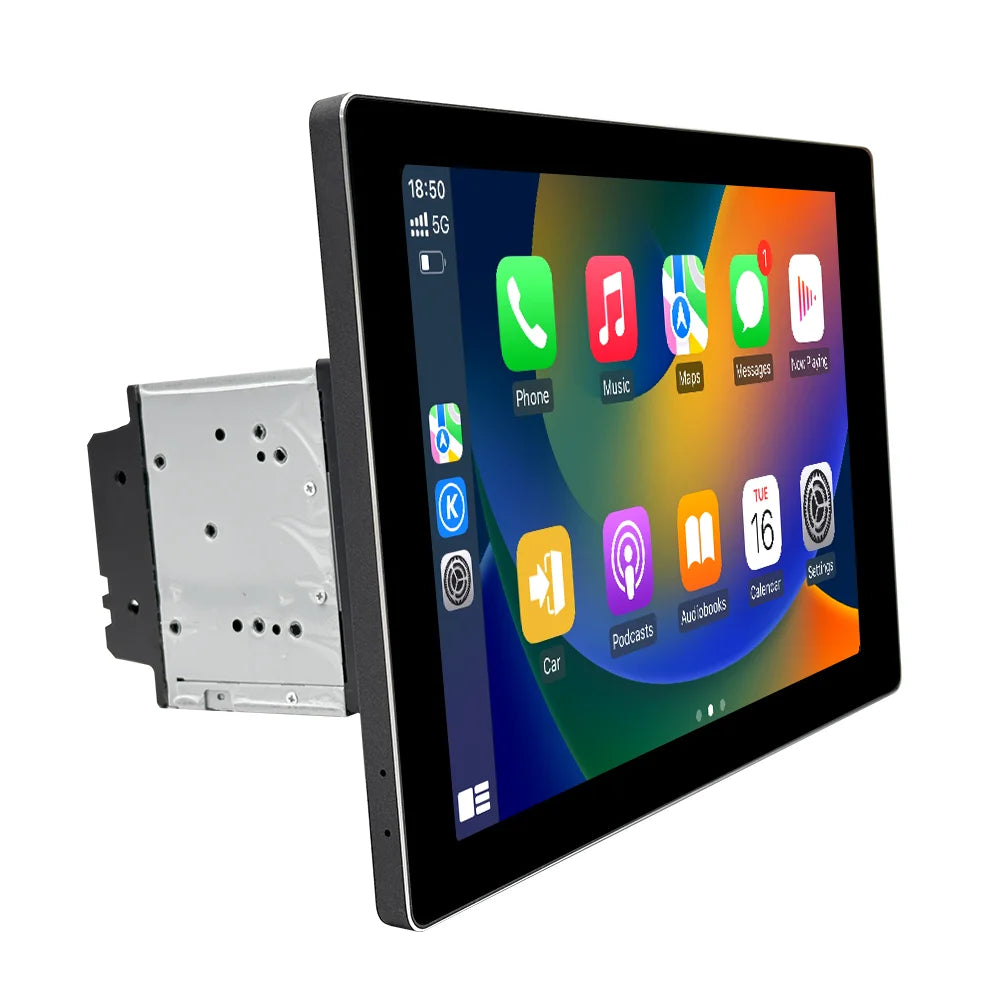 LELV 13.1inch Android 14 Auto Car Radio GPS Stereo 1Din/2Din Universal 360 Degree Rotation Multimedia Player DSP Carplay 4G