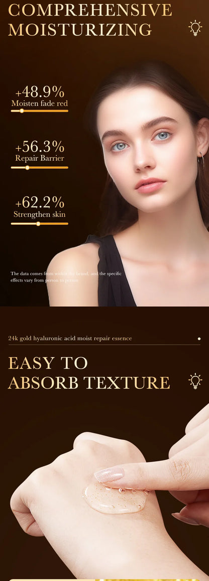 MRUIS 24k Gold  Collagen Cream Peptide Snail Brighten Whitening Skin and Fight Against Aging Serum Lotion Facial Care Luxury Set