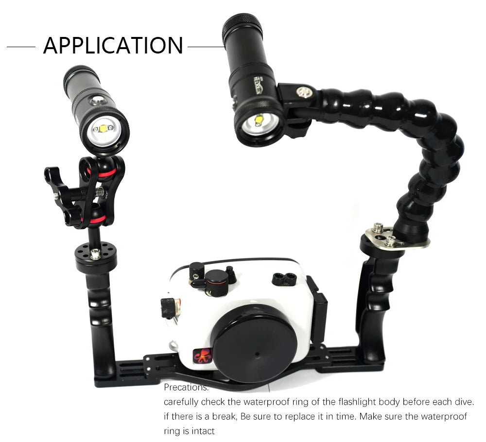 Nitescuba V20 Diving Led Video Light Glare 2000 Lumen Astigmatism Lamp Focus With Red Light Tg6 Gopro Underwater Photography