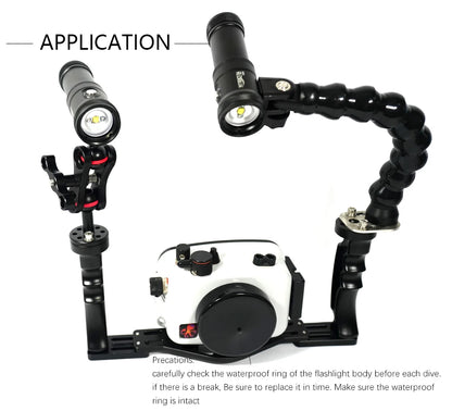 Nitescuba V20 Diving Led Video Light Glare 2000 Lumen Astigmatism Lamp Focus With Red Light Tg6 Gopro Underwater Photography