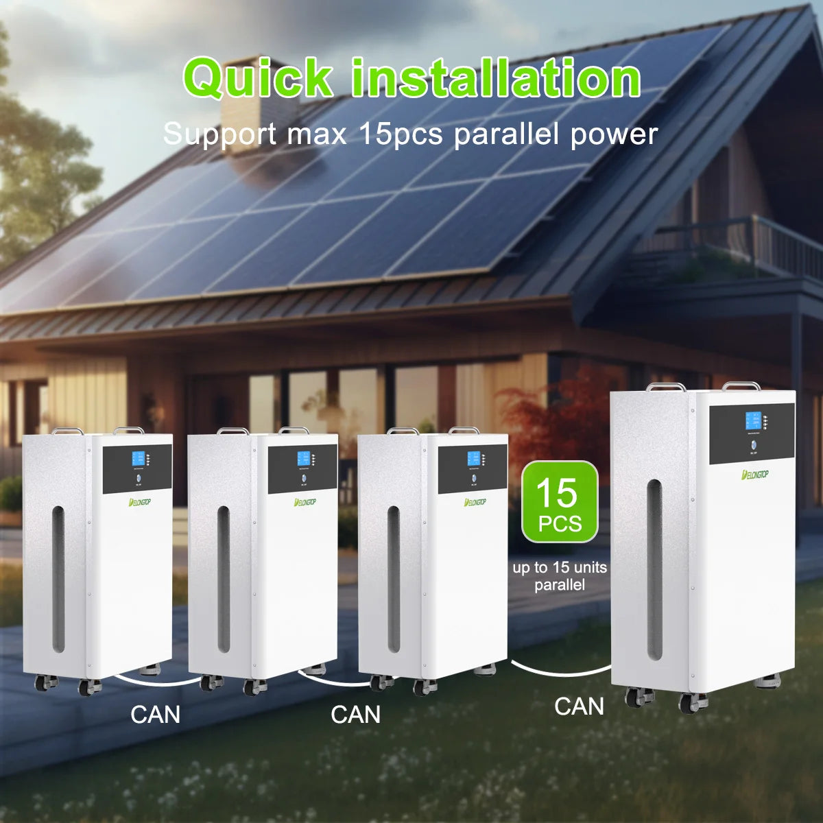Eu Stock 6000 cycles 16Kwh Solar Energy Storage System 51.2V 314Ah Lifepo4 Lithium Battery with Wheels