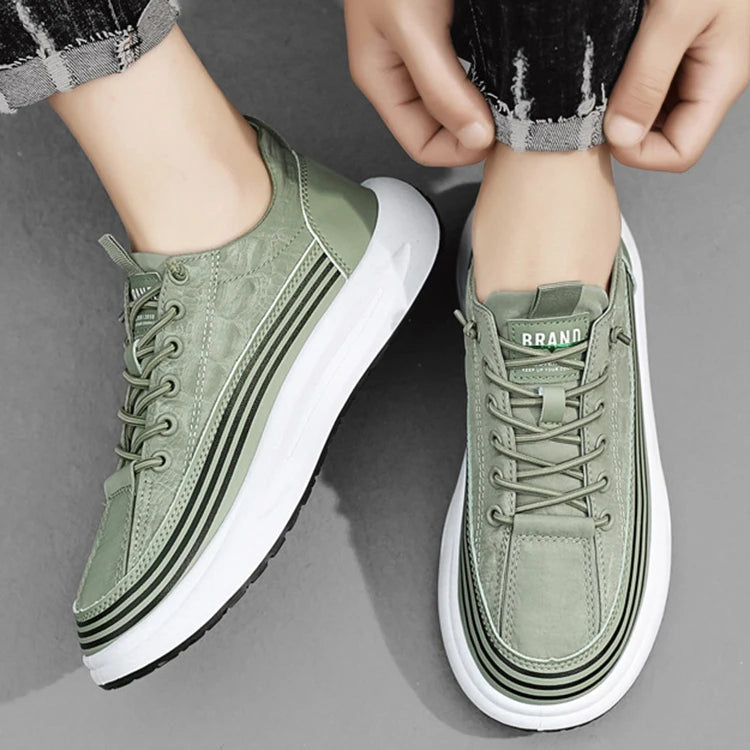 Y Black Grey Green Versatile Slip-On Men's Shoes Comfort Sneakers Ice Silk Cloth Breathable Casual Shoes for Men