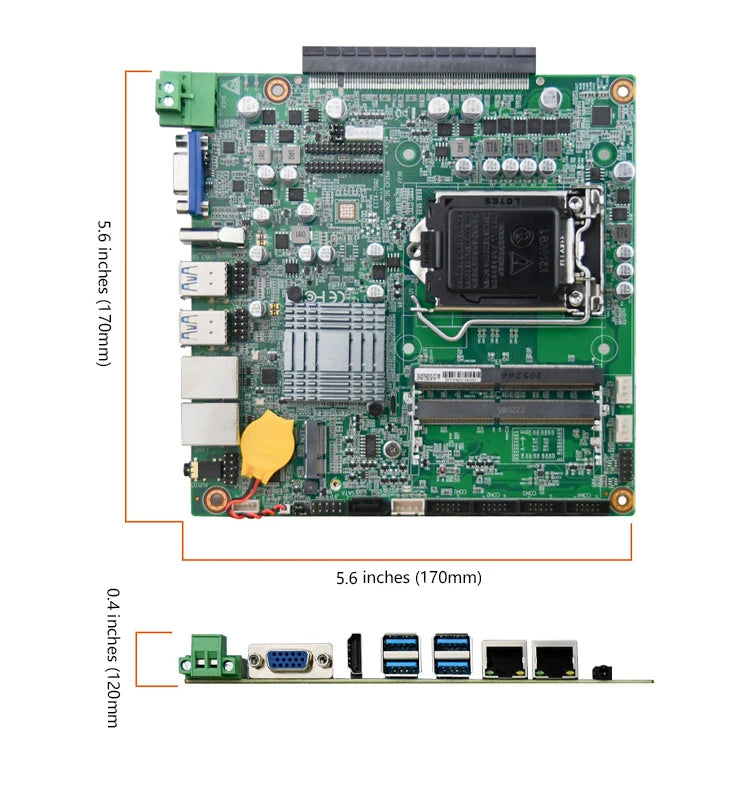 New Mini ITX Motherboard LGA1151 Intel 8th 9th Gen I7 I5 I3 DDR4 PCIEX16 Double Embedded Server Industrial X86