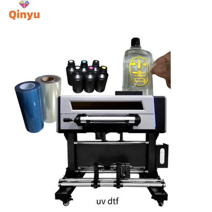 Qinyu UV DTF Printer Roll to Roll Cup Wrap Sticker Printer 30cm A/B Film 2 in 1 XP600 Impresora UVDTF Printer Machine