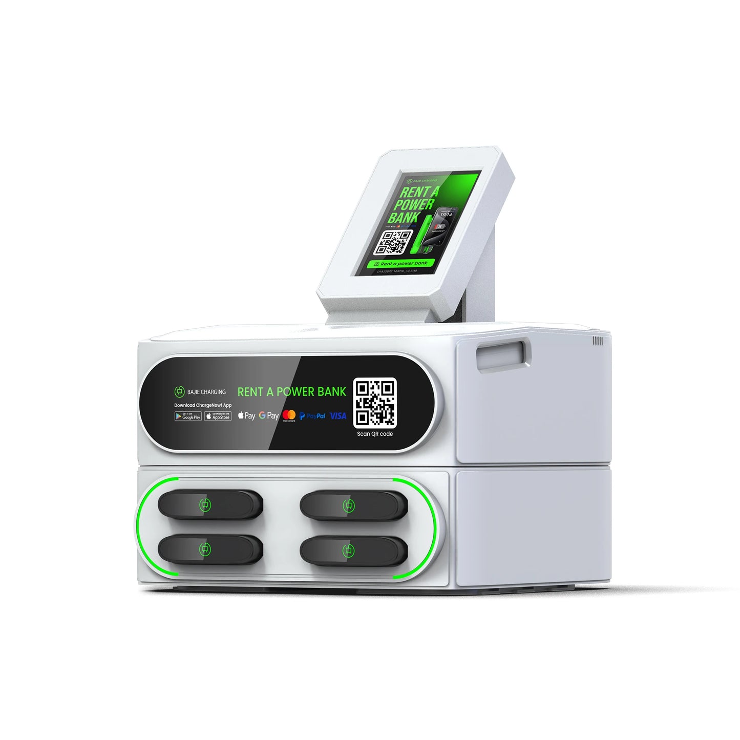 Fast Charging Station with Stack Station Pax Pos Sharing Power Bank Vending Machine Mobile Phone Charging Kiosk Rental System