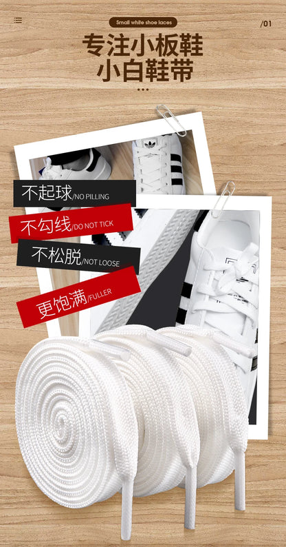 Classic Shoe laces White Black Flat Shoelaces for Sneakers laces Shoe Strings 70/90/100/120/140/160CM High-quality Shoelace