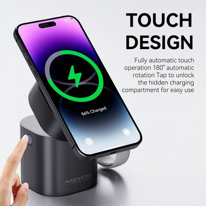 New Products 2025 Electronics Electric Foldable Magnetic Touch Automatic Rotation15W for iphone 17 Gift 3 in 1 Wireless Charger