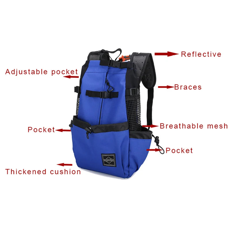 Travel Riding Driving Pet Carrier Backpack Carring Supplies for Medium Large Dogs Camouflage Big Dog Bags Samoyed Labrador Corgi