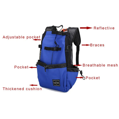 Travel Riding Driving Pet Carrier Backpack Carring Supplies for Medium Large Dogs Camouflage Big Dog Bags Samoyed Labrador Corgi