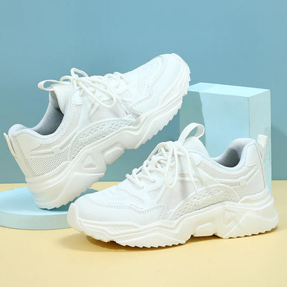 Custom Drop Shipping Unisex Men Women Casual Outdoor Walking Running Sport Sneakers Anti-Slip Four Seasons Chunky Female Shoes