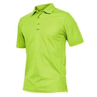 KEFITEVD Summer Golf T-shirts Men's Short Sleeve Quick Drying Polo Shirt Lightweight Outdoor Hiking Camping T-shirts Tee Tops