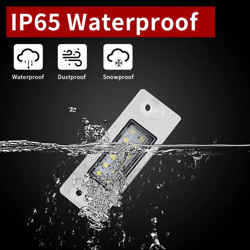 2x For Audi A3 8L S3 Sportback A4 S4 B5 Avant A5 S5 Car Rear LED License Number Plate Light 12V White 6000k SMD Auto Tail Lamp