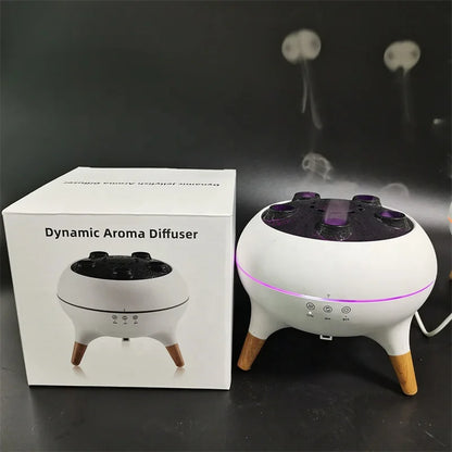 Portable Flame Vulcano Crack Jellyfish Humidifier Diffuser Dynamic Sound Pickup Wireless Remote Control Air Humidifier