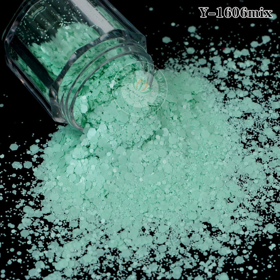 Factory Matt Macaron Colors Nail Sequins Solvent Resistant Non-Toxic Chunky Glitter Bulk Tumbler Snow Globe Epoxy Resin Festival