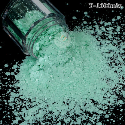 Factory Matt Macaron Colors Nail Sequins Solvent Resistant Non-Toxic Chunky Glitter Bulk Tumbler Snow Globe Epoxy Resin Festival