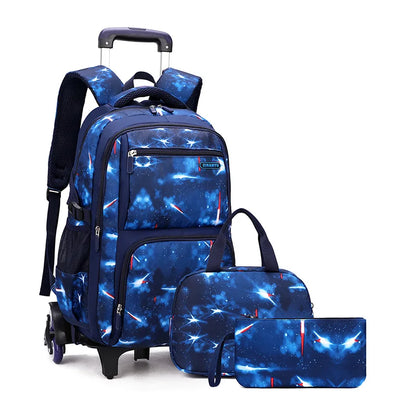 Japanese Korean Student Backpack Large Capacity Multi-Layer Breathable Design Waterproof Stylish Trolley for Stair Climbing