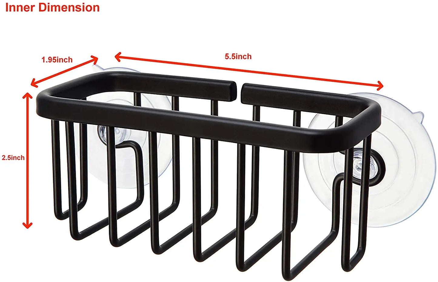 Kitchen Sink Sponge Holder Brush Holder Black Sink Storage Organizer Caddy