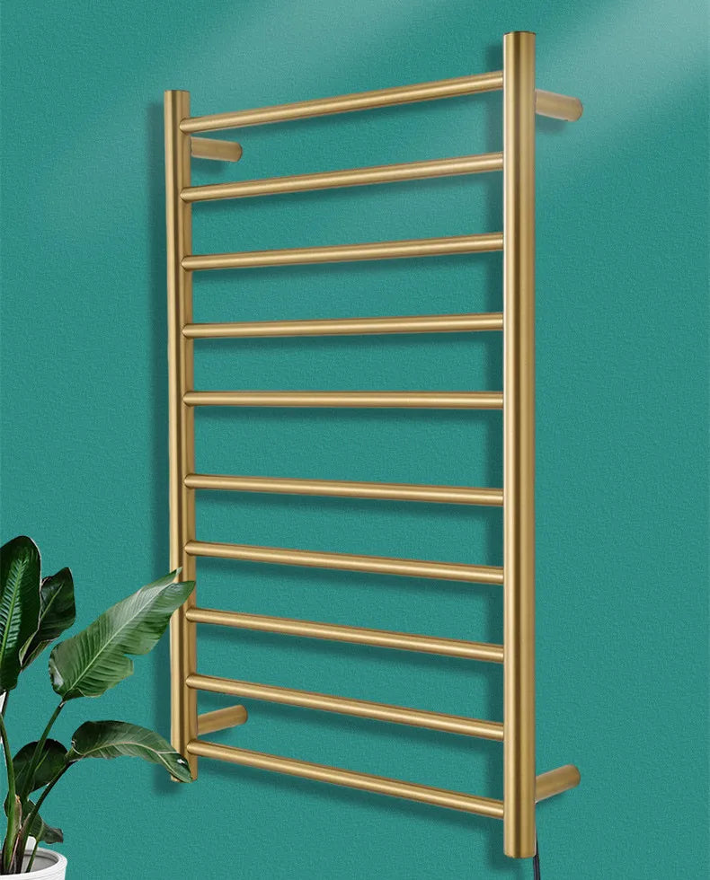 Wall Mounted Electric Towel Warmer Heated Towel Rack with Chrome Finish Modern Design for Bathroom Use