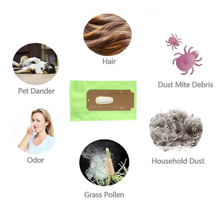 Electric Green for XL Vacuum Cleaner Paper Dust Bag Replacement Part for All Upright Vacuums CCPK8DW