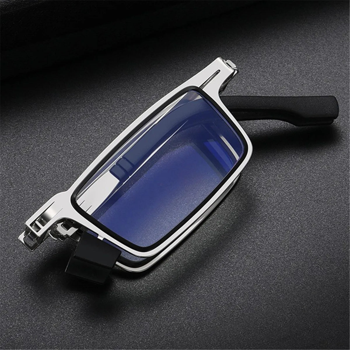 Men Women Fashion Retro Ultra Light Titanium Material Screwless Foldable Anti-Blue Reading Glasses