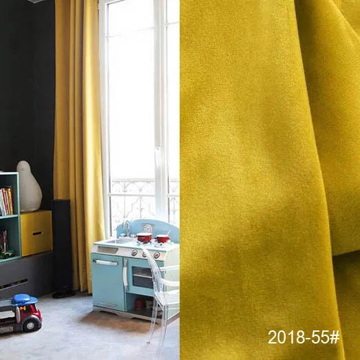 High Shading Velvet Blackout Curtain For Bedroom Insulating Modern Style Windows Living Room Curtain Home Decoration Custom Made