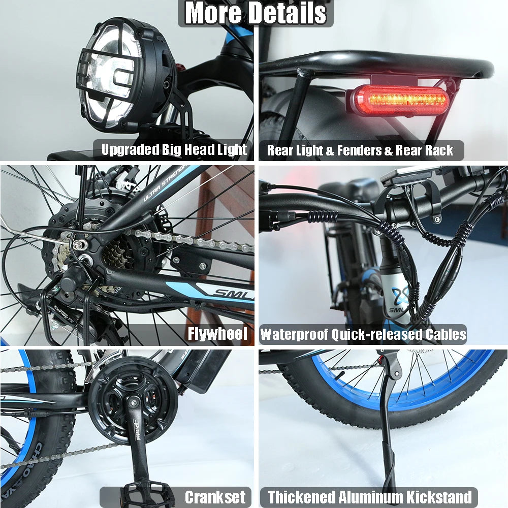 Fast Delivery Ebike Electric Bike Adult US Warehouse Electric City Bike Off Road Snow Beach Cruiser 1000W 48V 16Ah E Bicycles