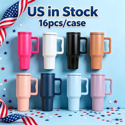 Us in Stock 40 OZ Easy Clean Insulated Cup 40 OZ Insulated Travel Mug for Home Office Outdoor Daily Use