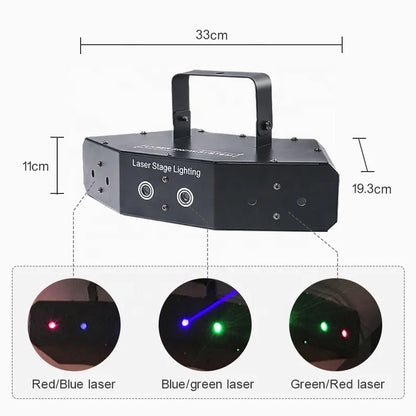 High Brightness DMX512 Laser Beam Light Projector Show Stage DJ Equipment 6 Eyes sharp Beam Moving Head Light