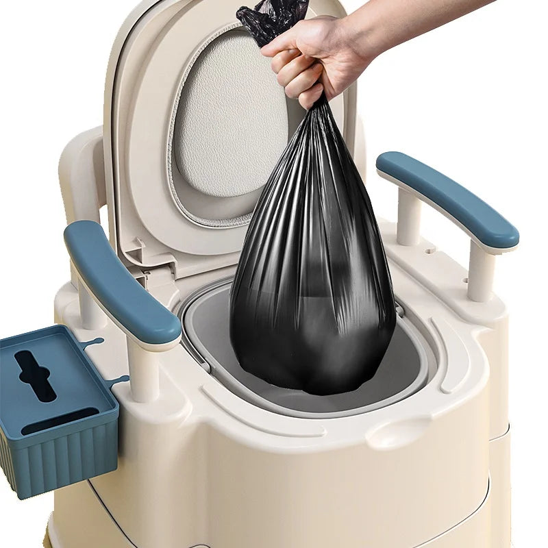Factory Direct Portable PP Two Piece Toilet Elderly Pregnant Women Square Bowl S-Trap Drainage Outdoor Use Automatic Operation