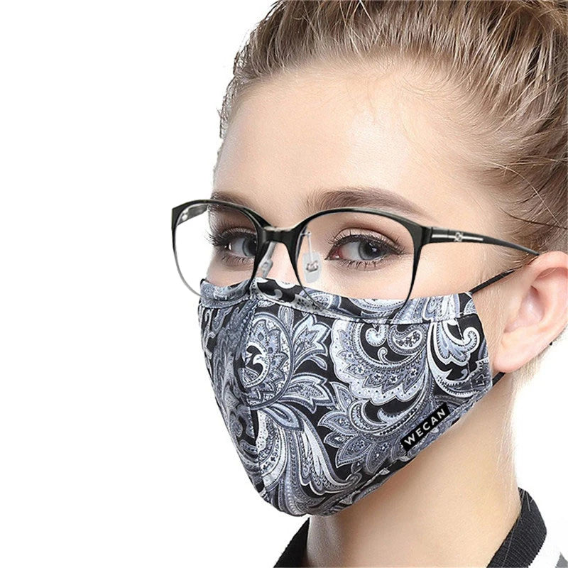 Korean Cotton Face Mask Anti-Dust Mask Respirator with Activated Carbon Filter Anti Dust Black Kpop Glasses Mask On The Mouth