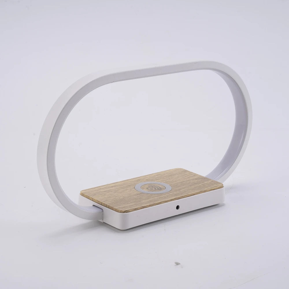 Geagood 3-step Dimmable Bedside Night Desk Light LED Modern Table Lamp With Wireless Charger Speaker
