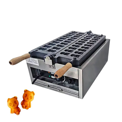 New Bear Shape Waffle Maker 20-Piece 3000W Customizable Mould Food Grade Stainless Steel High Productivity Large Capacity
