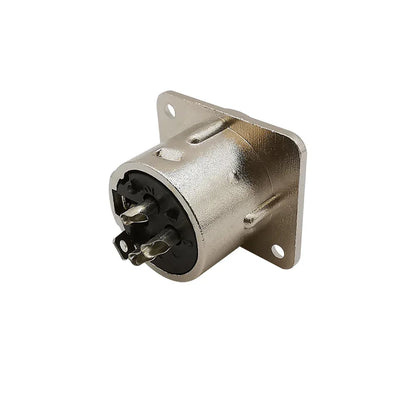 10Pcs XLR 3Pin Male Female Panel Audio Microphone Jack Plug Connector XLR Metal Socket Silver