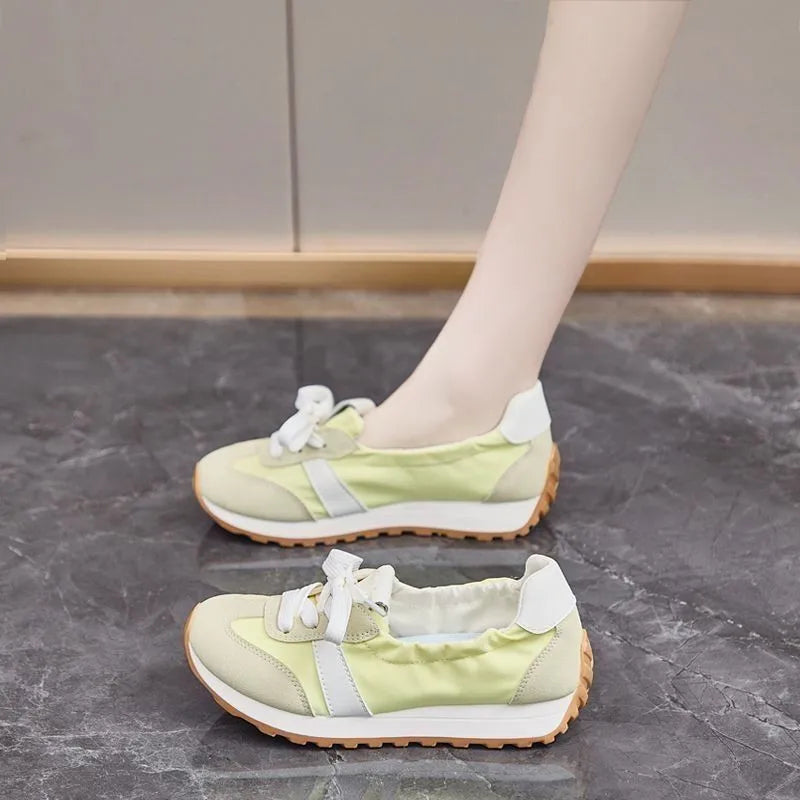 New White Shoes, Elevated Women's Shoes, Comfortable Women's Board Shoes Women's Sports Shoes
