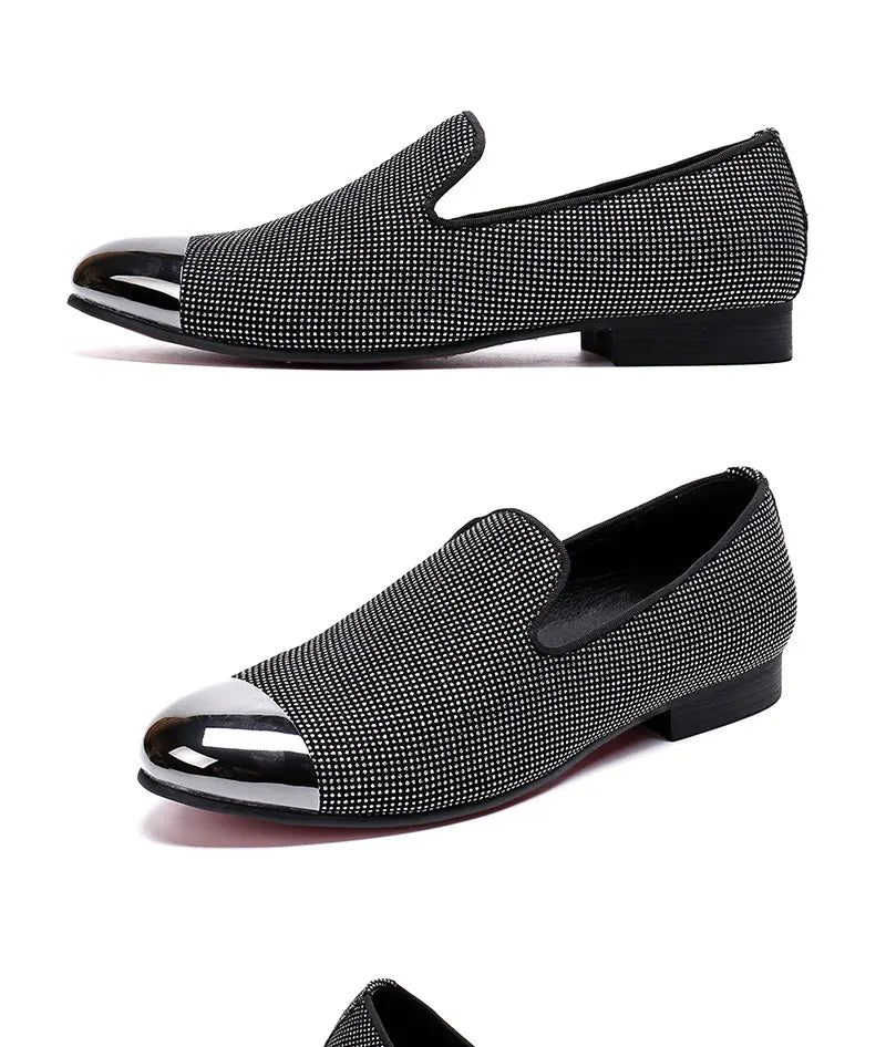 Autumn Metal Soup diamond COW LEATHER Luxurious Commercial affairs Customized Personality Party Socialize Shoes