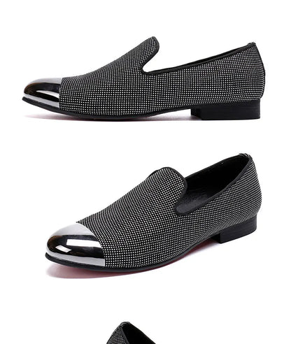 Autumn Metal Soup diamond COW LEATHER Luxurious Commercial affairs Customized Personality Party Socialize Shoes