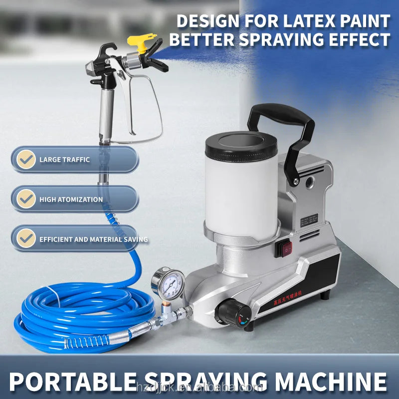 Lightweight Electric High-Pressure Airless DIY Spray Gun Household Multi-functional Small Paint Pump for Latex Paint