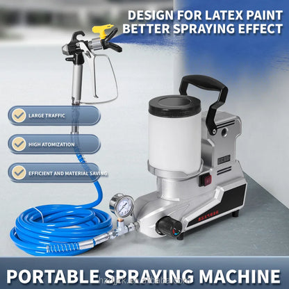 Lightweight Electric High-Pressure Airless DIY Spray Gun Household Multi-functional Small Paint Pump for Latex Paint