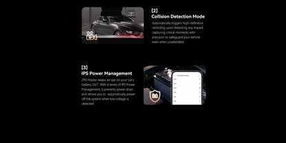 DDPAI Z90 Master/Z90 Pro /Z90  Series Flagship Dual Lens Triple Vision Car Dash Cam Video Recorder ADAS WDR Loop Recording Touch