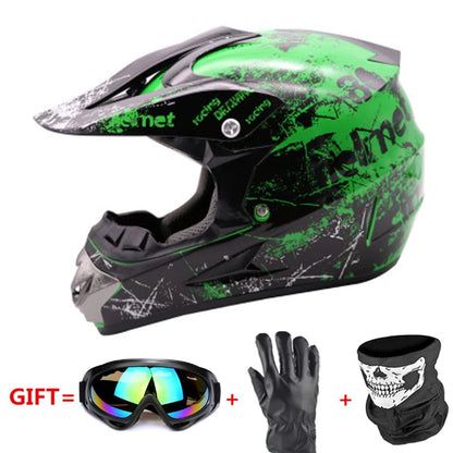 Professional Racing Casco Moto Off Road Helmet ATV Dirt Bike Downhill MTB DH Capacete Motocross Helmet With Mask Gloves Glasses