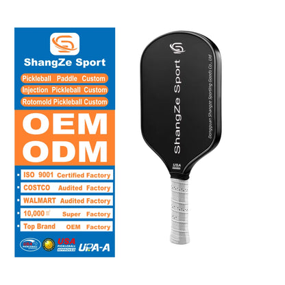 SHANGZE Custom Factory Cold Pressing Durable EPP Foam Core Honeycomb Carbon Fiber Pickleball Paddles Compliant Entertainment