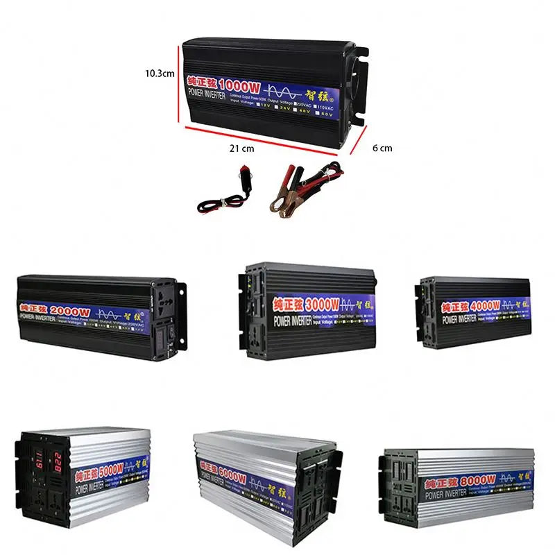 EX-factory Price 1000w UPS Power Inverter 12v 24v to 220v with Charger for Solar Use