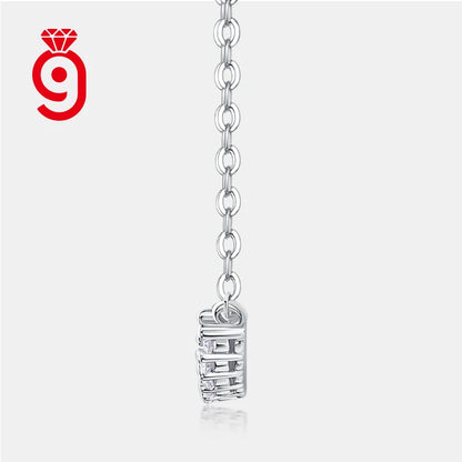 Custom Moissanite Pendant Necklace VVS1 Diamond Simple Charm Bar Necklace Women Gift 925 Sterling Silver Jewelry Necklace